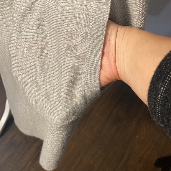 Banana Republic Gray Draped Cardigan Vest Duster sz M - Picture 2 of 8